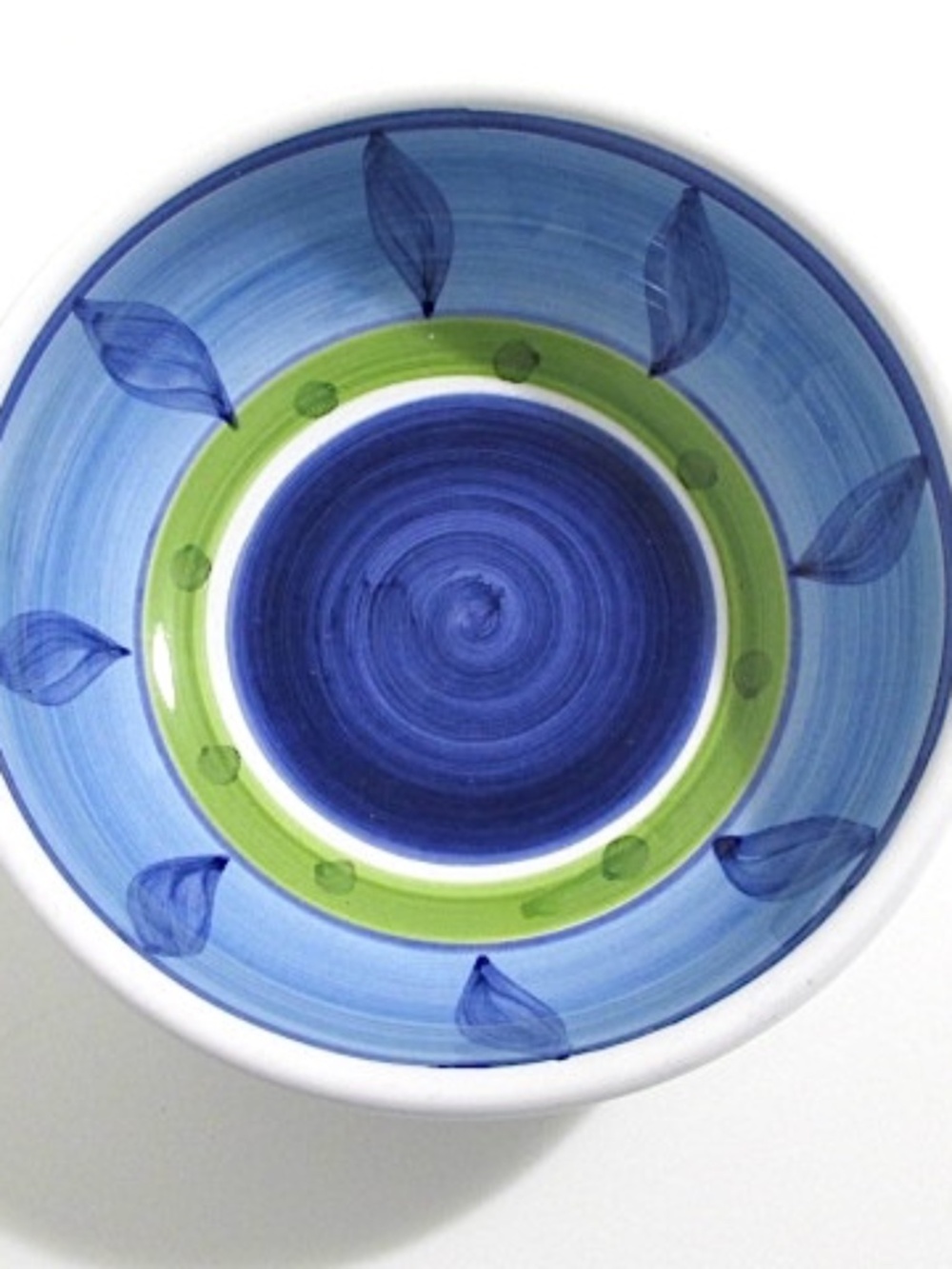 Vintage Blue Caleca Handpainted Ceramic Bowl